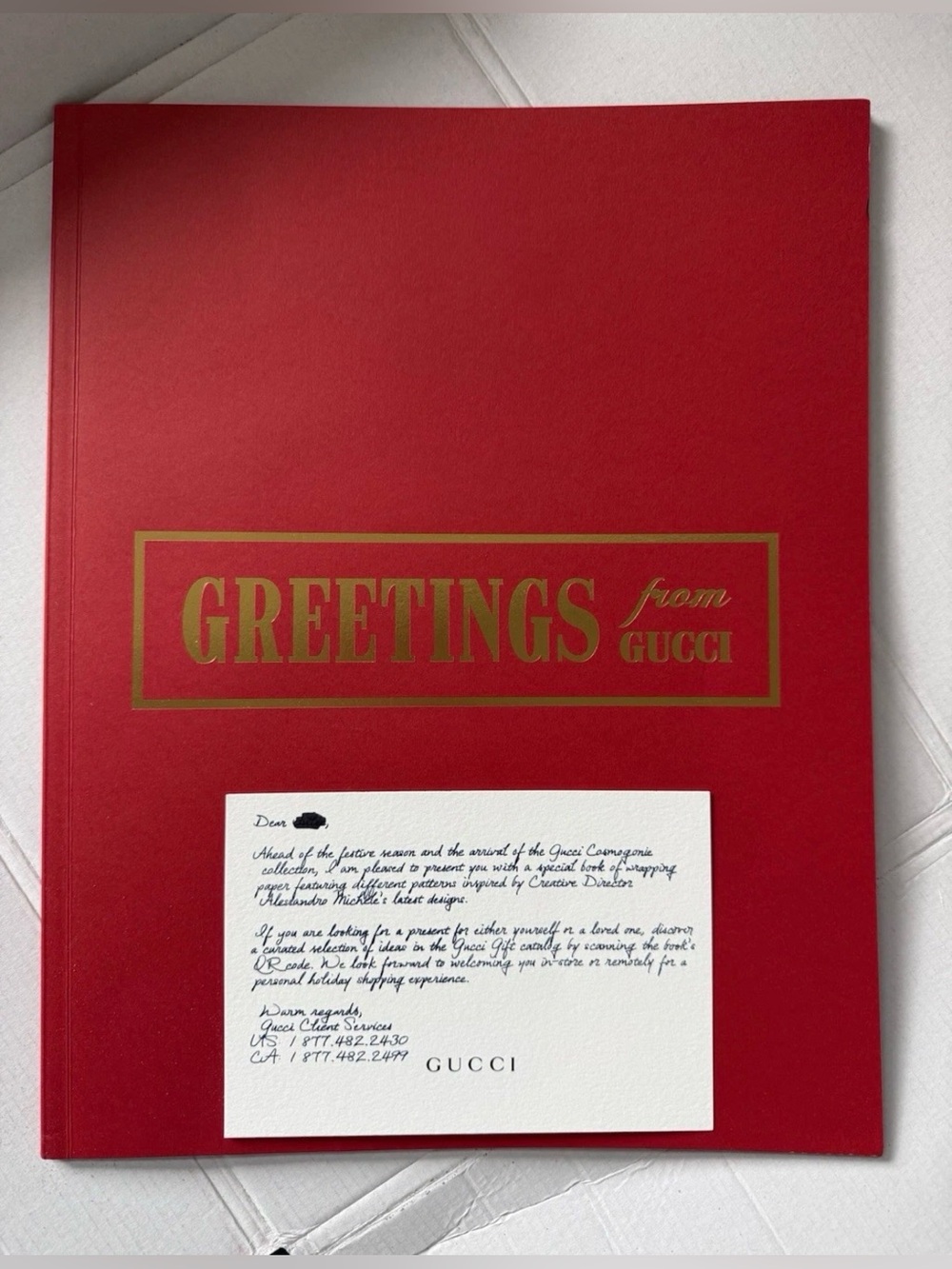 GUCCI "Greetings from GUCCI" Wrapping Paper Book 10 Unique Patterns